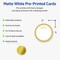 Avery Printable Business Cards with Sure Feed Technology, Round, 2" Diameter, Pre-Printed Metallic Gold Hanging Ornaments Design, Matte White, Laser & Inkjet Compatible, 120 Total
